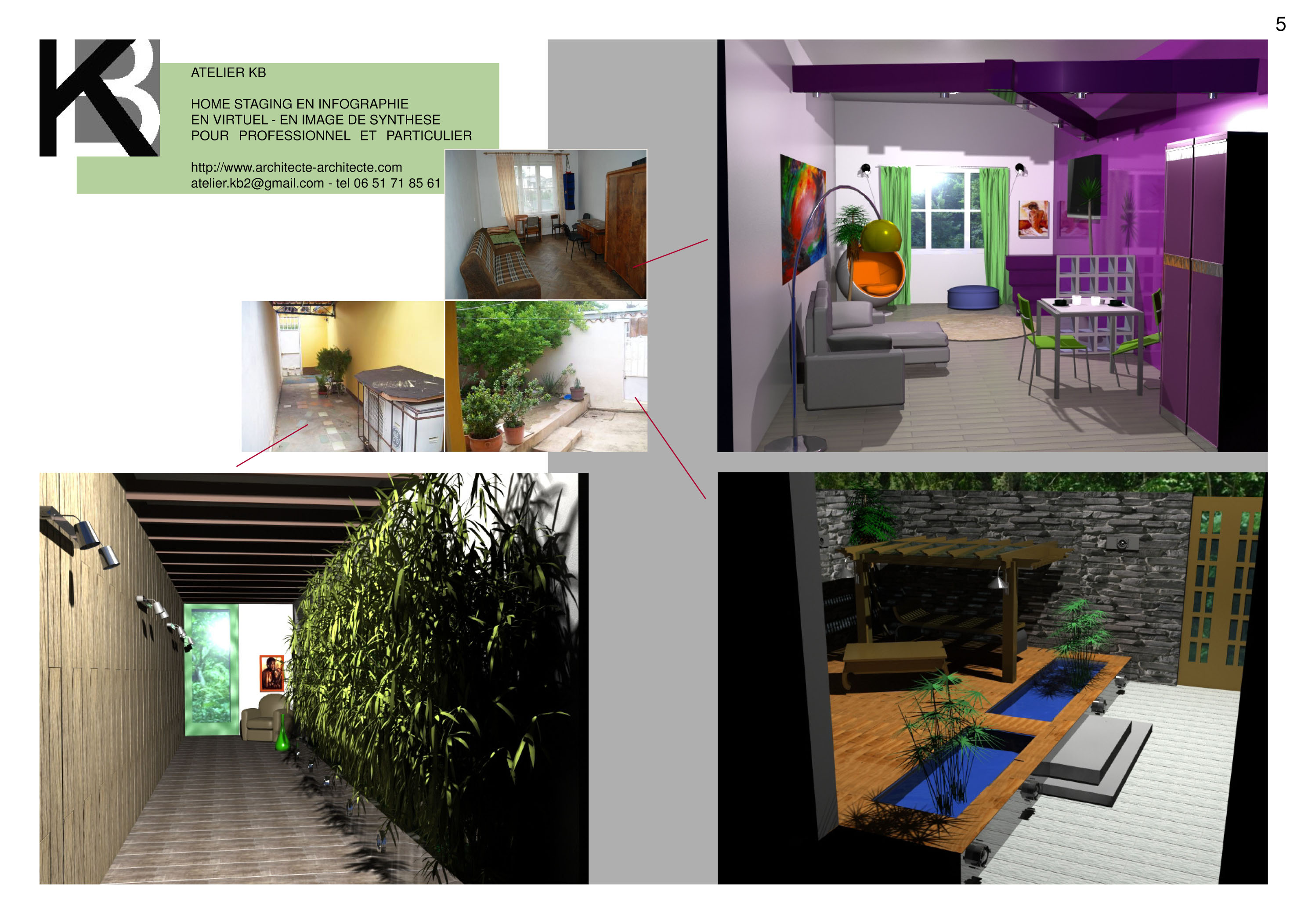 home staging en infographie, 3d, virtuel, image de synthese